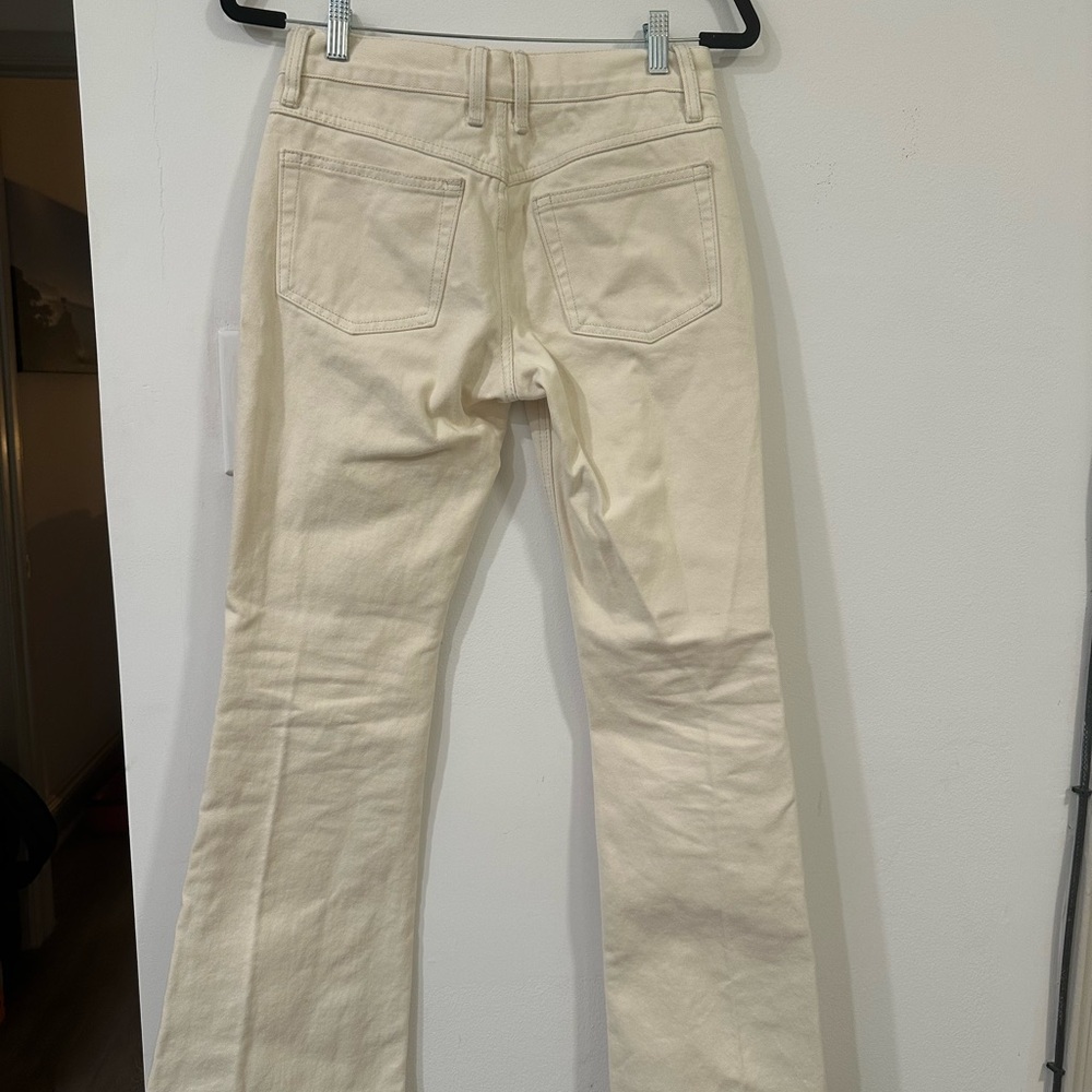Cream Flared Jeans - Picture 3 of 3